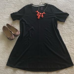 Isaac Mizrahi Soft Black T Shirt Dress